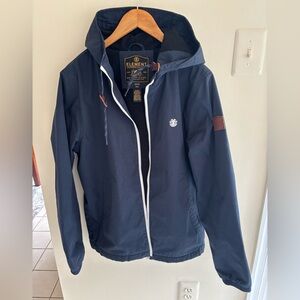 Element Men's Dark Blue Hooded Windbreaker